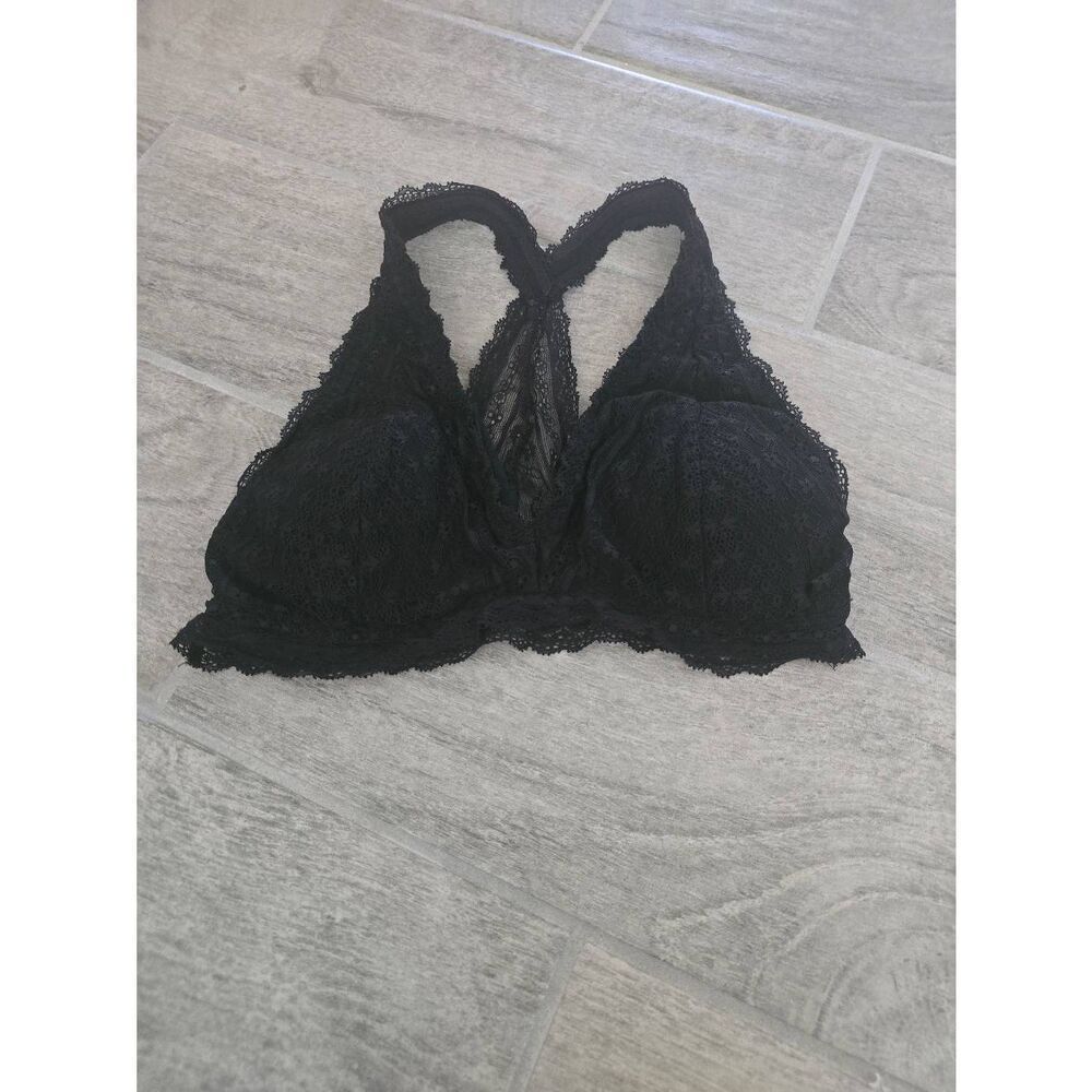 Listicle Lacey Black Bralette Size Small